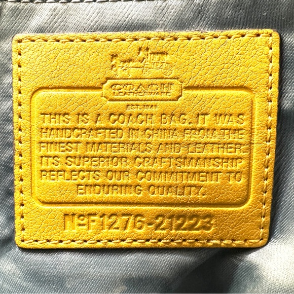 COACH Madison Annabelle 21223 Yellow Leather Small Crossbody Bag Belted Rare - Picture 11 of 14